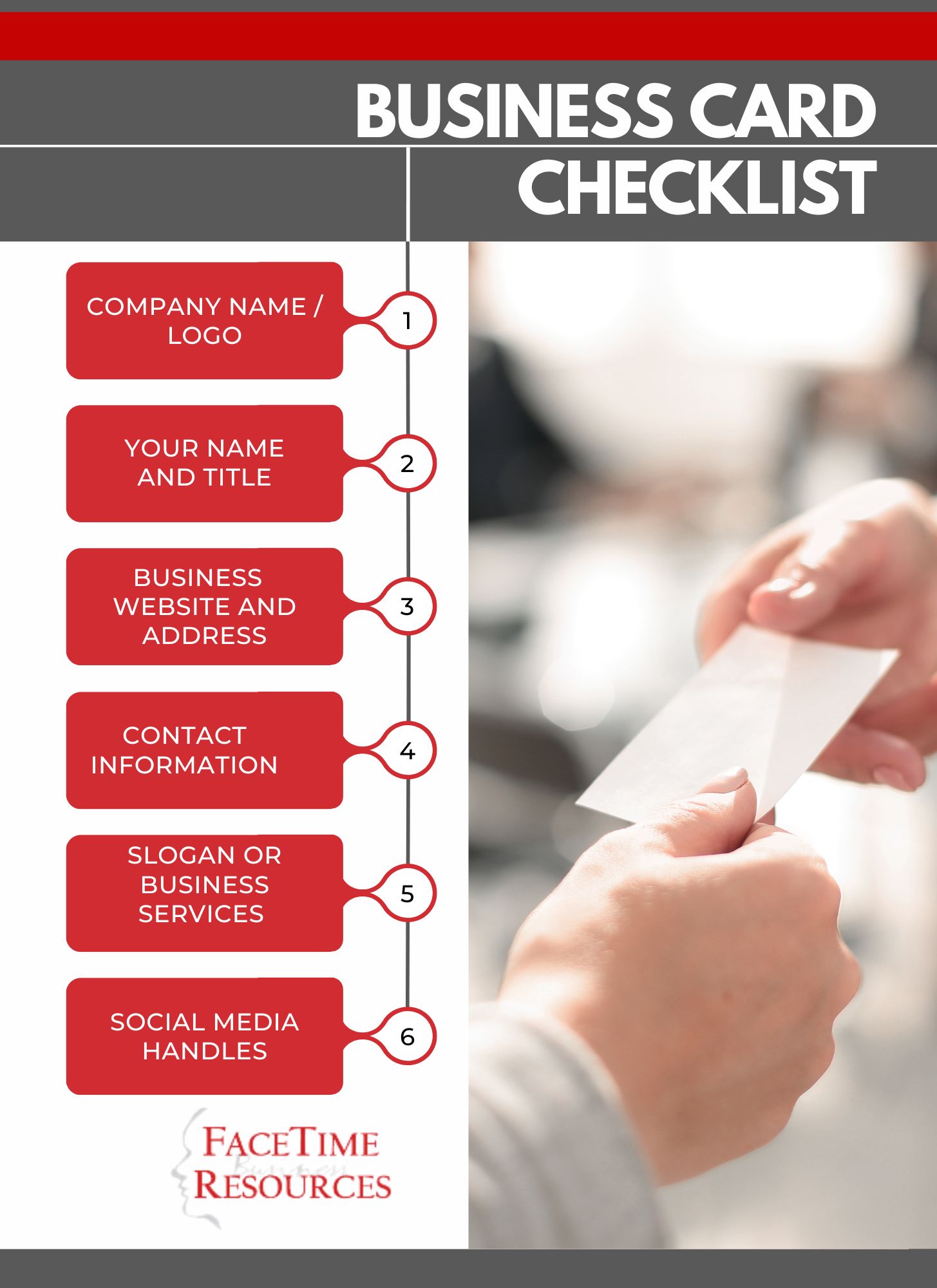 business card design tips checklist infographic